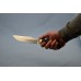 Нож "Медведь" (440C, литье латунь перед, мореный граб, резной)