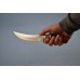 Нож "Акула" (95Х18, художественное литье мельхиор, бубинга, мореный граб, резной)