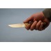 Нож "Грибник" (95Х18, художественное литье латунь перед, венге, резной)