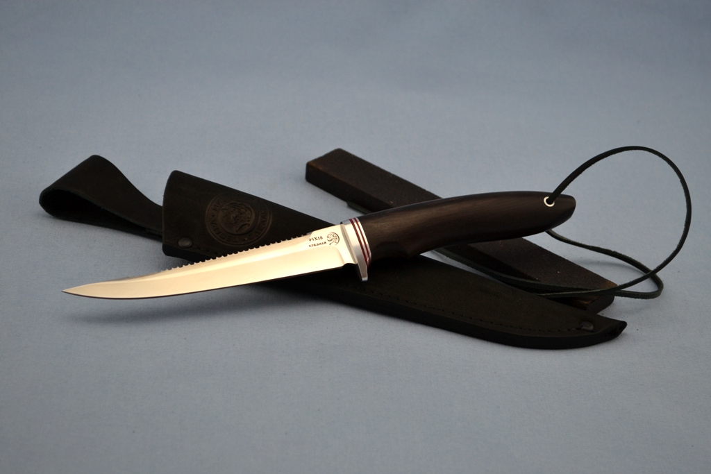 Нож "Рыбак" (95Х18, мореный граб)