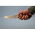 Нож "Рысь" (95Х18, художественное литье мельхиор перед, бубинга, мореный граб, резной)