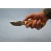 Нож "Скиннер" (95Х18, литье латунь, береста)