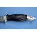 Нож "Акула" (Булат, художественное литье мельхиор, мореный граб, резной)