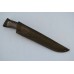 Нож "Рысь" (Булат, стабилизированная карельская береза, мореный граб, резной, мозаичный пин)