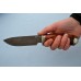 Нож "Ворон" (Булат, художественное литье мельхиор, бубинга, резной)