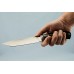 Нож "Рысь" (Elmax, стабилизированная карельская береза, мореный граб, резной)