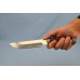 Нож "Турист" (Elmax, художественное литье мельхиор, мореный граб, резной, подпальцевые выемки, оружейная насечка)