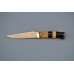 Нож "Гепард" (BOHLER M390 MICROCLEAN, художественное литье мельхиор, рог лося, стабилизированная карельская береза, бивень мамонта, резной)
