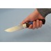 Нож "Лиса" (BOHLER M390 MICROCLEAN, титан, стабилизированная карельская береза, полимер, резной)