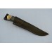 Нож "Мангуст" (BOHLER M390 MICROCLEAN, художественное литье мельхиор, стабилизированная карельская береза, бивень мамонта, резной)
