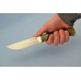 Нож "Мангуст" (BOHLER M390 MICROCLEAN, художественное литье мельхиор, стабилизированная карельская береза, бивень мамонта, резной)